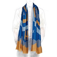 Konia scarf in bluette cashmere Alternative Image