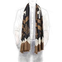 Konia scarf in hazelnut cashmere Alternative Image