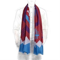 Konia scarf in denim cashmere Alternative Image