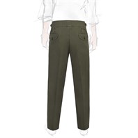Military green cotton manny trousers Alternative Image