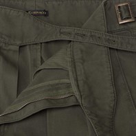Military green cotton manny trousers Alternative Image