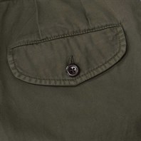 Military green cotton manny trousers Alternative Image