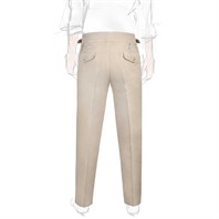 Beige cotton manny trousers Alternative Image