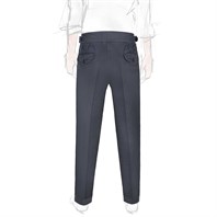 Navy blue cotton manny trousers Alternative Image