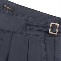 Navy blue cotton manny trousers Alternative Image