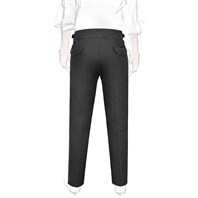 Black cotton manny trousers Alternative Image