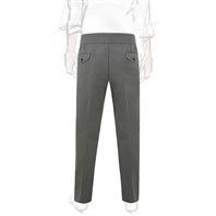 Cotton grey manny trousers Alternative Image