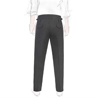 Limited edition dark gray hopsack manny trousers Alternative Image