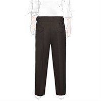 Brown flannel manny trousers Alternative Image