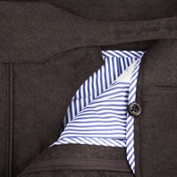 Brown flannel manny trousers Alternative Image