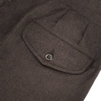 Brown flannel manny trousers Alternative Image