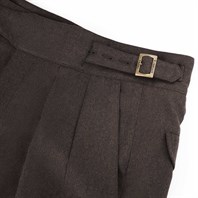 Brown flannel manny trousers Alternative Image