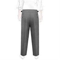 Gray hopsack manny trousers Alternative Image