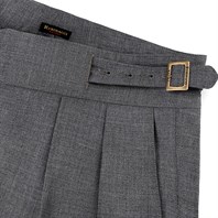 Gray hopsack manny trousers Alternative Image