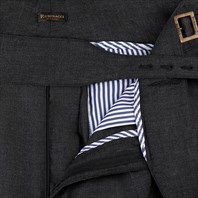 Dark gray hopsack manny trousers Alternative Image