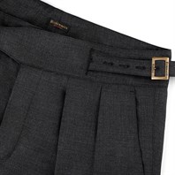 Dark gray hopsack manny trousers Alternative Image