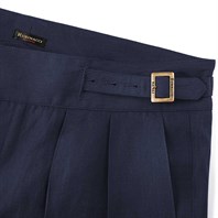 Pantalone manny in hopsack blu Immagine alternativa