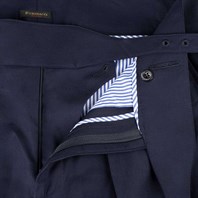 Pantalone manny in hopsack blu Immagine alternativa