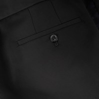 Black tasmanian wool manny tuxedo trousers Alternative Image