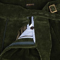 Green corduroy manny trousers Alternative Image