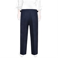 Blue linen manny trousers  Alternative Image
