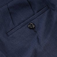 Blue linen manny trousers  Alternative Image