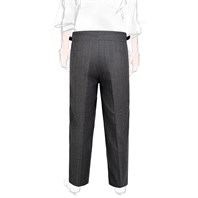 Manny Trousers in grey pinstripe wool Alternative Image