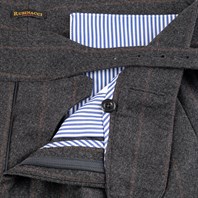 Manny Trousers in grey pinstripe wool Alternative Image
