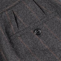 Manny Trousers in grey pinstripe wool Alternative Image