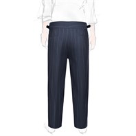 Manny Trousers in blue pinstripe wool Alternative Image