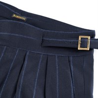 Manny Trousers in blue pinstripe wool Alternative Image