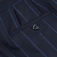 Manny Trousers in blue pinstripe wool Alternative Image