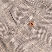 Manny Trousers in beige prince of Wales wool Alternative Image