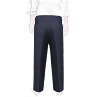 Blue linen manny trousers Alternative Image
