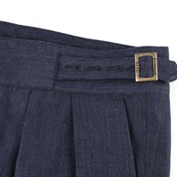 Blue linen manny trousers Alternative Image