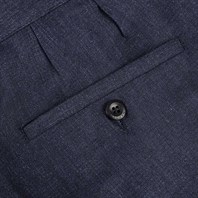Blue linen manny trousers Alternative Image