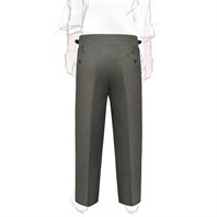 Green linen manny trousers Alternative Image