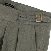 Green linen manny trousers Alternative Image