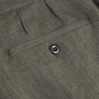 Green linen manny trousers Alternative Image