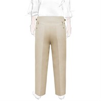 Beige linen manny trousers Alternative Image