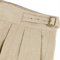 Beige linen manny trousers Alternative Image