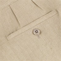 Beige linen manny trousers Alternative Image