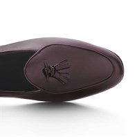 Marphy leather bordeaux with tassels Alternative Image