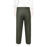 Pantaloni modello Ciro in misto lino verdi Immagine alternativa