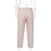 Pantaloni modello Ciro in misto lino rosa Immagine alternativa