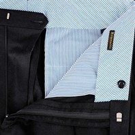 Ciro trousers in black wool Alternative Image