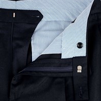 Ciro trousers in blue wool Alternative Image