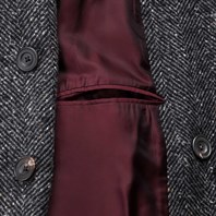 Ulster coat in anthracite herringbone Alternative Image