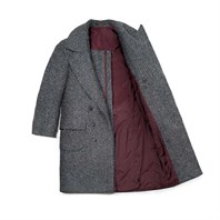 Ulster coat in anthracite herringbone Alternative Image