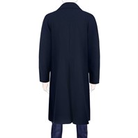 Blue super 200's wool raglan coat Alternative Image